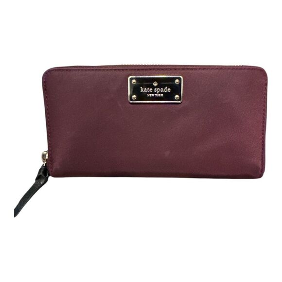 Kate Spade Deep Plum Wilson Road Neda Zip Around Wallet - Picture 1 of 8